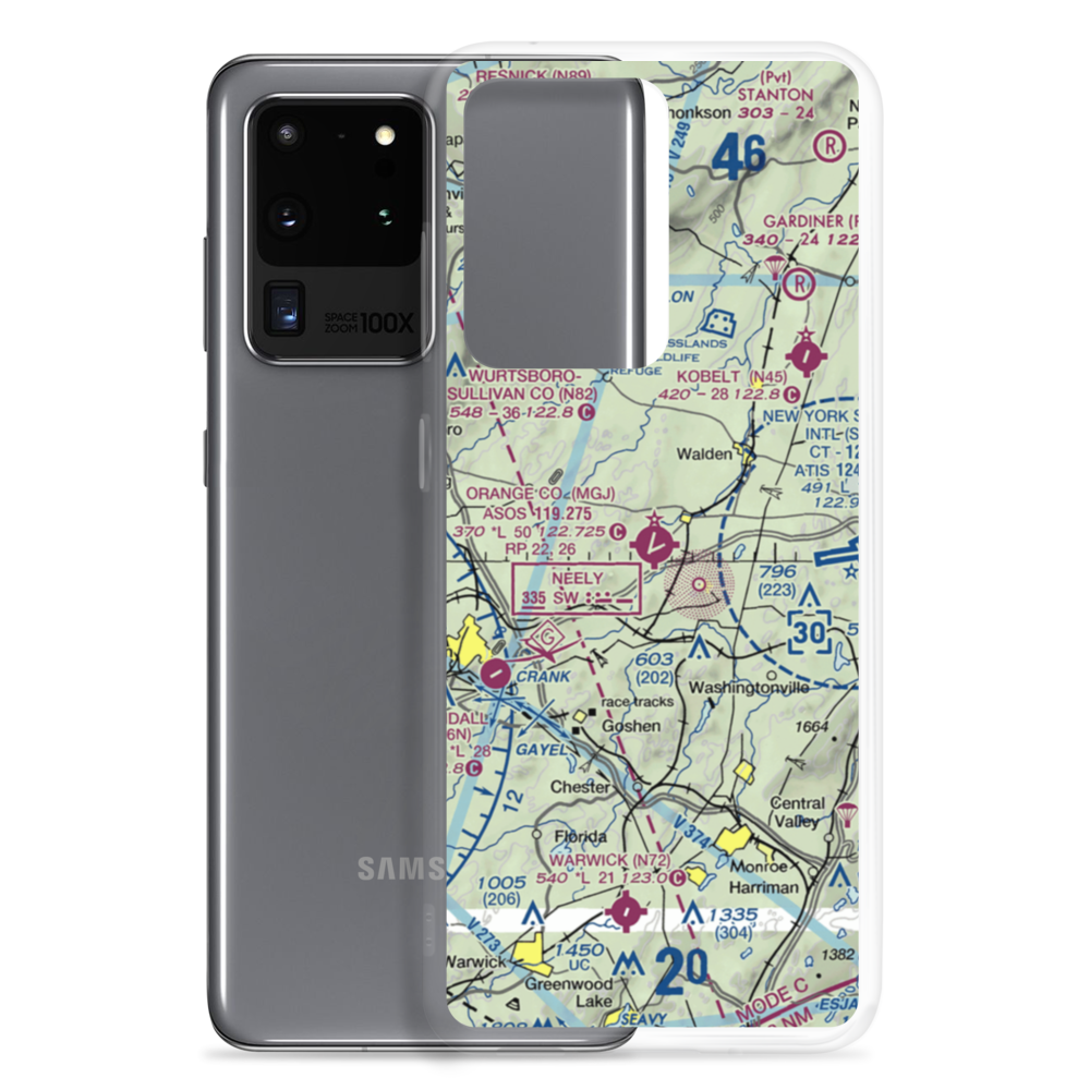 Orange County Airport (MGJ) VFR Sectional Samsung Case Samsung Galaxy S20 Ultra model shown