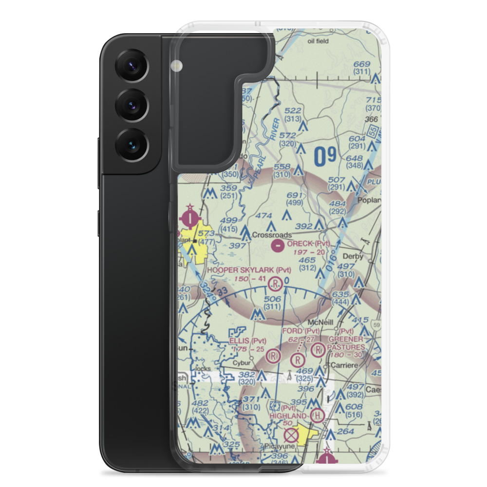 Oreck Airport (MS88) VFR Sectional Samsung Case Samsung Galaxy S22 Plus model shown