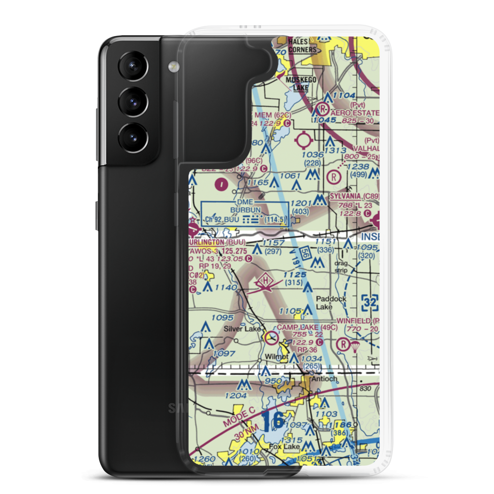 Ori Airport (WI86) VFR Sectional Samsung Case Samsung Galaxy S21 Plus model shown