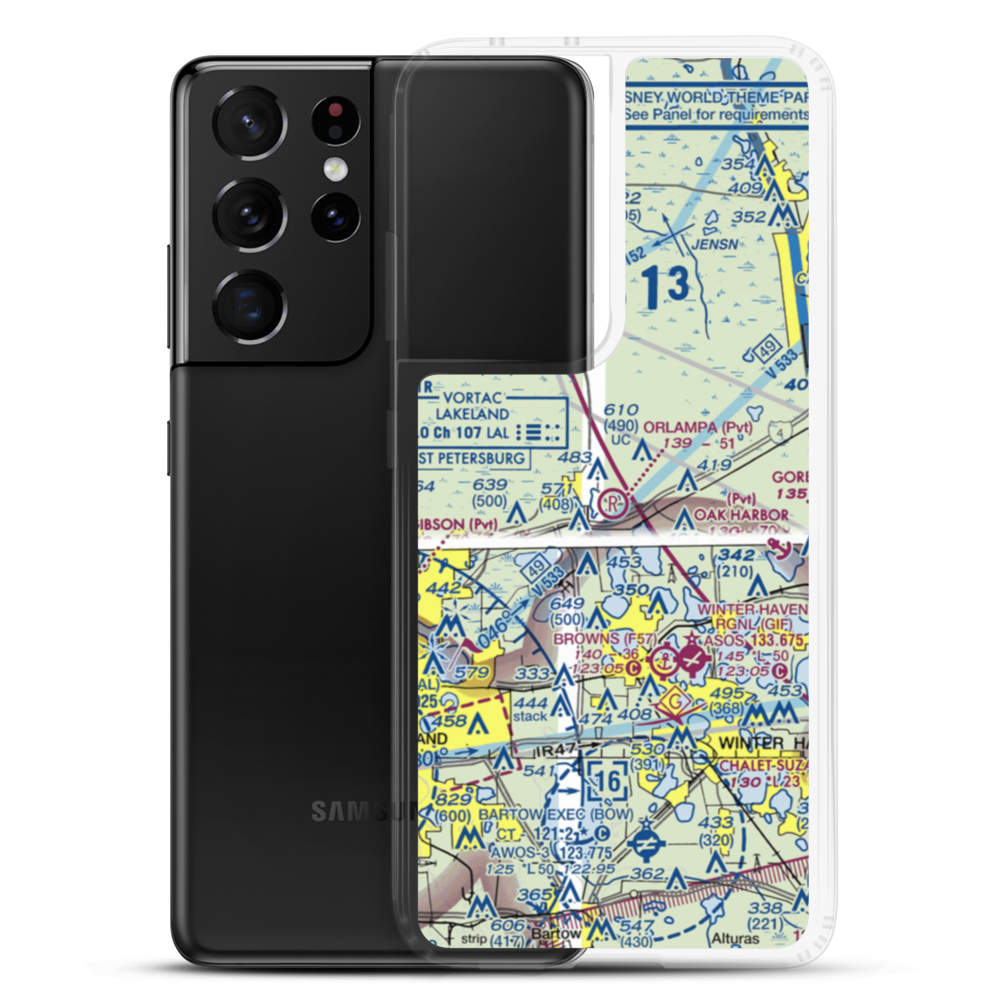 Orlampa Inc Airport (FA08) VFR Sectional Samsung Case Samsung Galaxy S21 Ultra model shown