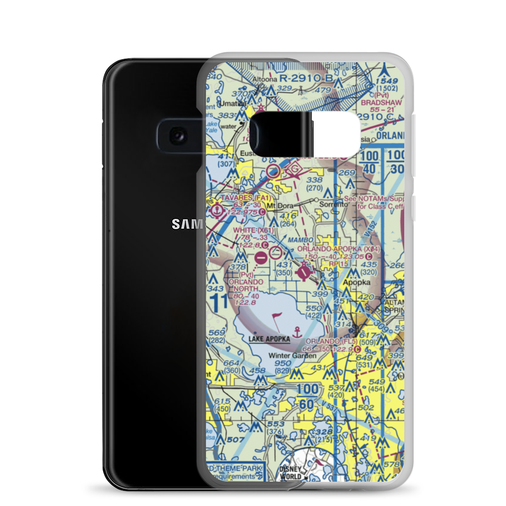 Orlando Apopka Airport (X04) VFR Sectional Samsung Case Samsung Galaxy S10e model shown