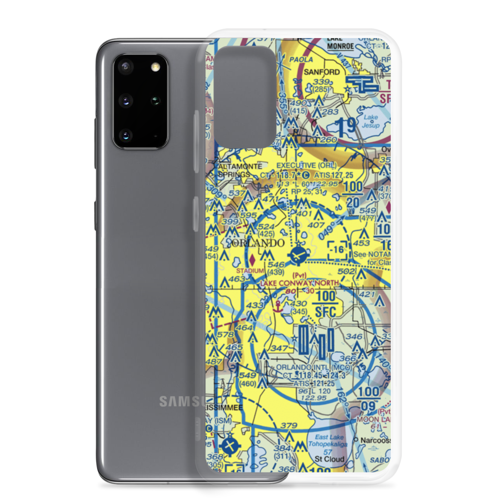 Orlando Executive Airport (ORL) VFR Sectional Samsung Case Samsung Galaxy S20 Plus model shown