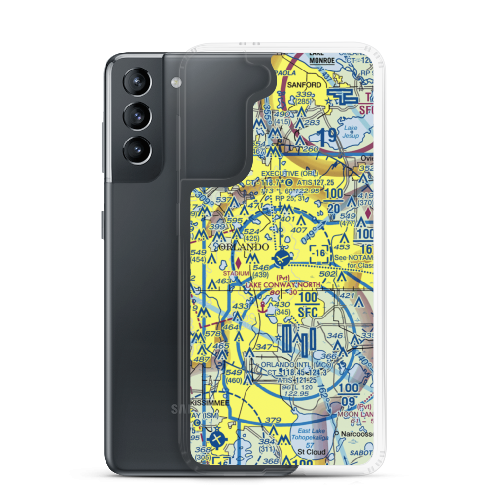 Orlando Executive Airport (ORL) VFR Sectional Samsung Case Samsung Galaxy S21 model shown