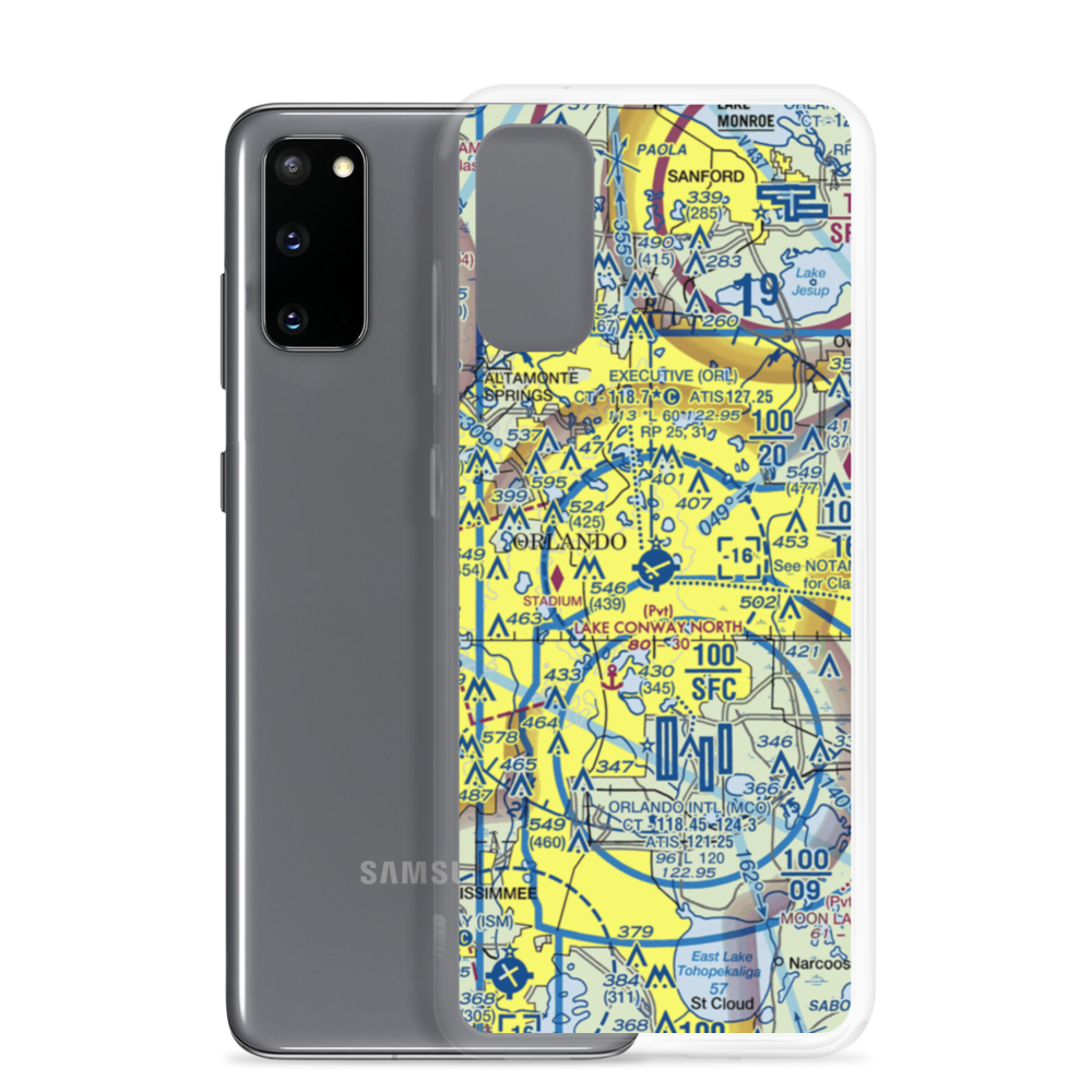 Orlando Executive Airport (ORL) VFR Sectional Samsung Case Samsung Galaxy S20 model shown