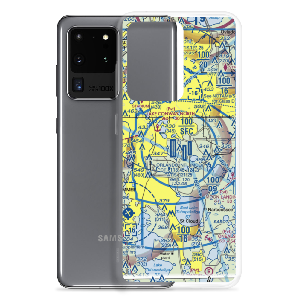 Orlando International Airport (MCO) VFR Sectional Samsung Case Samsung Galaxy S20 Ultra model shown