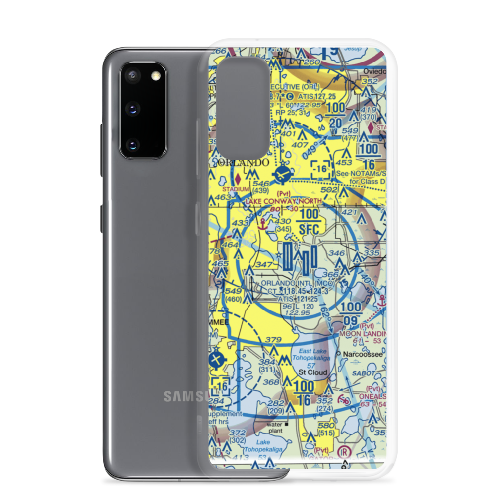 Orlando International Airport (MCO) VFR Sectional Samsung Case Samsung Galaxy S20 model shown