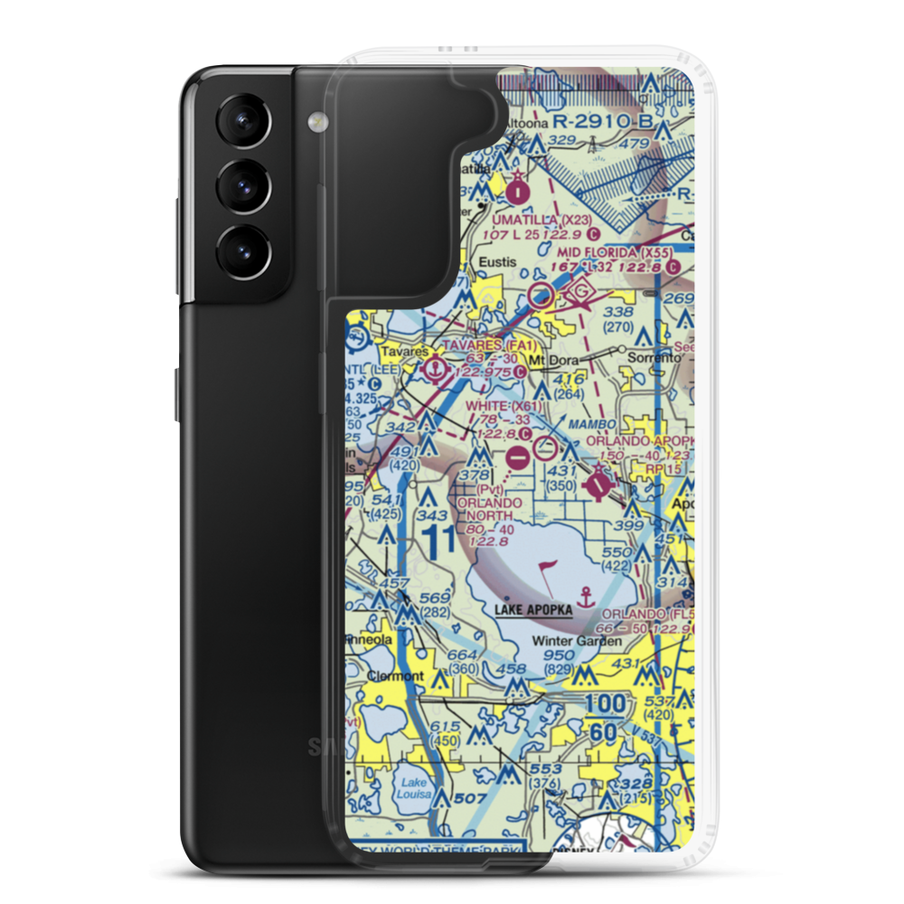 Orlando North Airpark (FA83) VFR Sectional Samsung Case Samsung Galaxy S21 Plus model shown