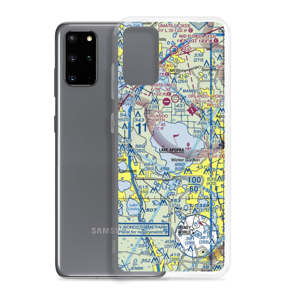 Orlando Seaplane Base (FL5) VFR Sectional Samsung Case Samsung Galaxy S20 Plus model shown