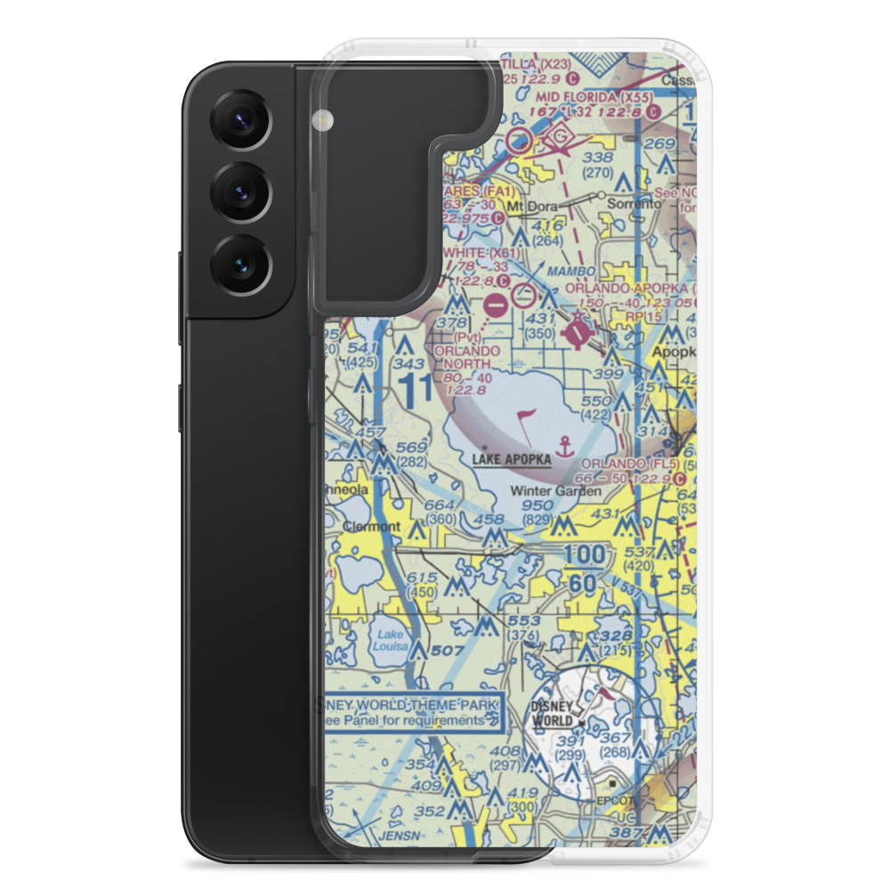 Orlando Seaplane Base (FL5) VFR Sectional Samsung Case Samsung Galaxy S22 Plus model shown