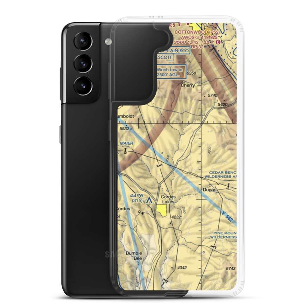 Orme School Airport (42AZ) VFR Sectional Samsung Case Samsung Galaxy S21 Plus model shown