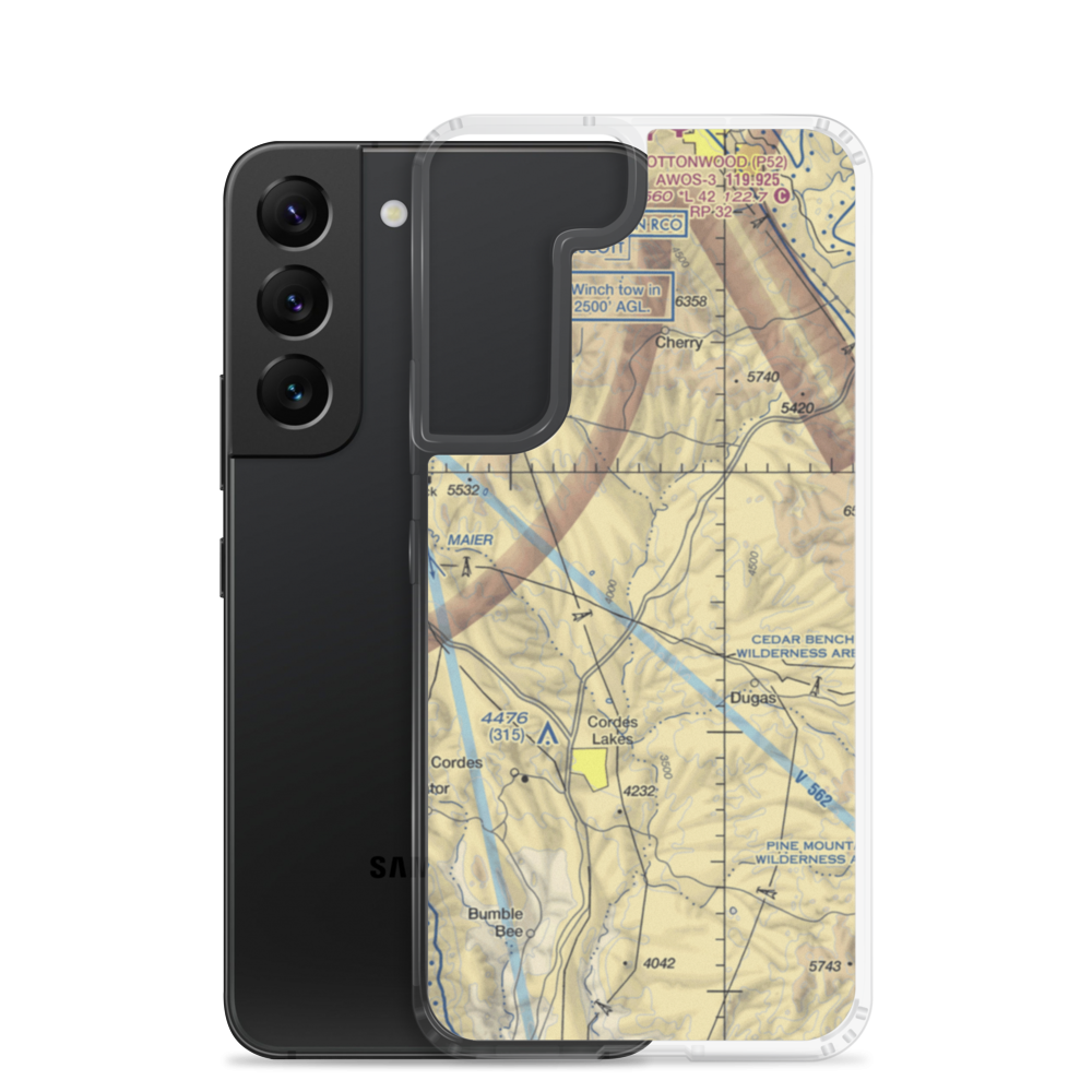 Orme School Airport (42AZ) VFR Sectional Samsung Case Samsung Galaxy S22 model shown