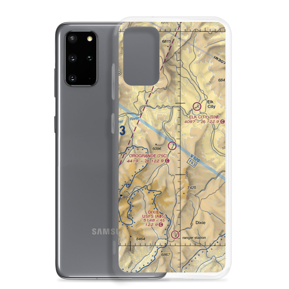 Orogrande Airport (75C) VFR Sectional Samsung Case Samsung Galaxy S20 Plus model shown