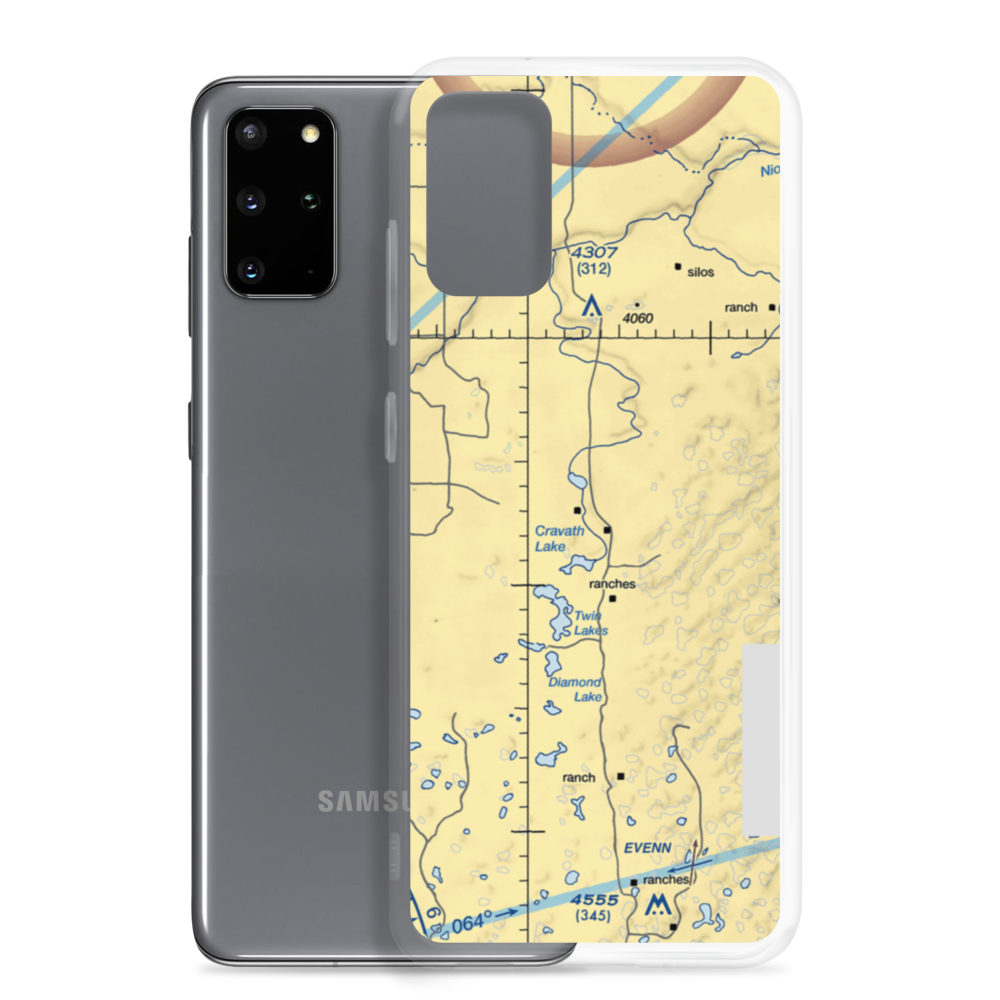 Orr Airport (24NE) VFR Sectional Samsung Case Samsung Galaxy S20 Plus model shown