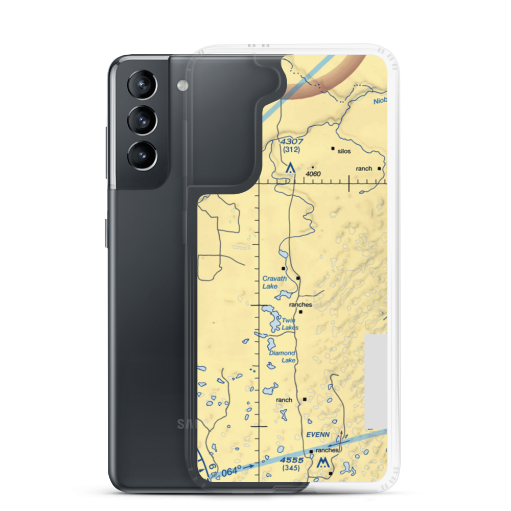 Orr Airport (24NE) VFR Sectional Samsung Case Samsung Galaxy S21 model shown