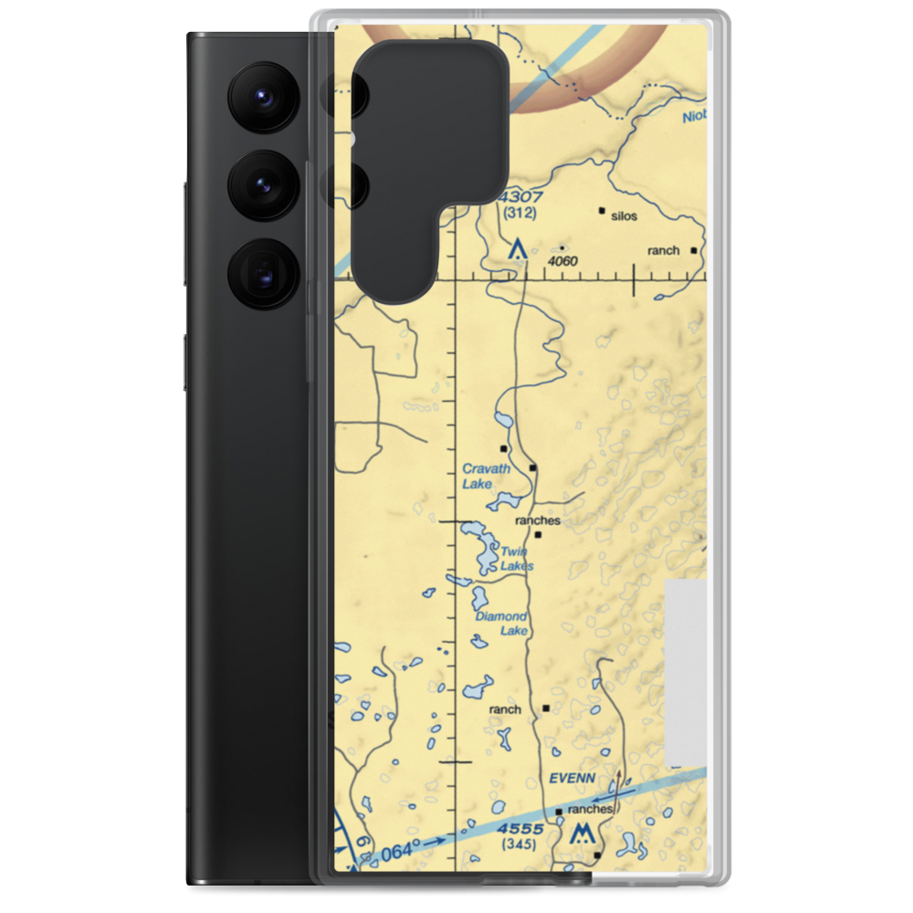 Orr Airport (24NE) VFR Sectional Samsung Case Samsung Galaxy S22 Ultra model shown