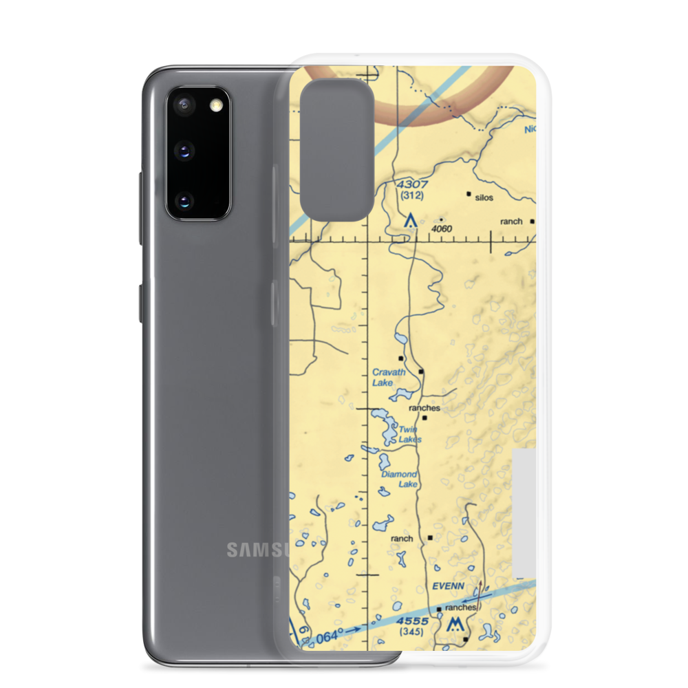 Orr Airport (24NE) VFR Sectional Samsung Case Samsung Galaxy S20 model shown