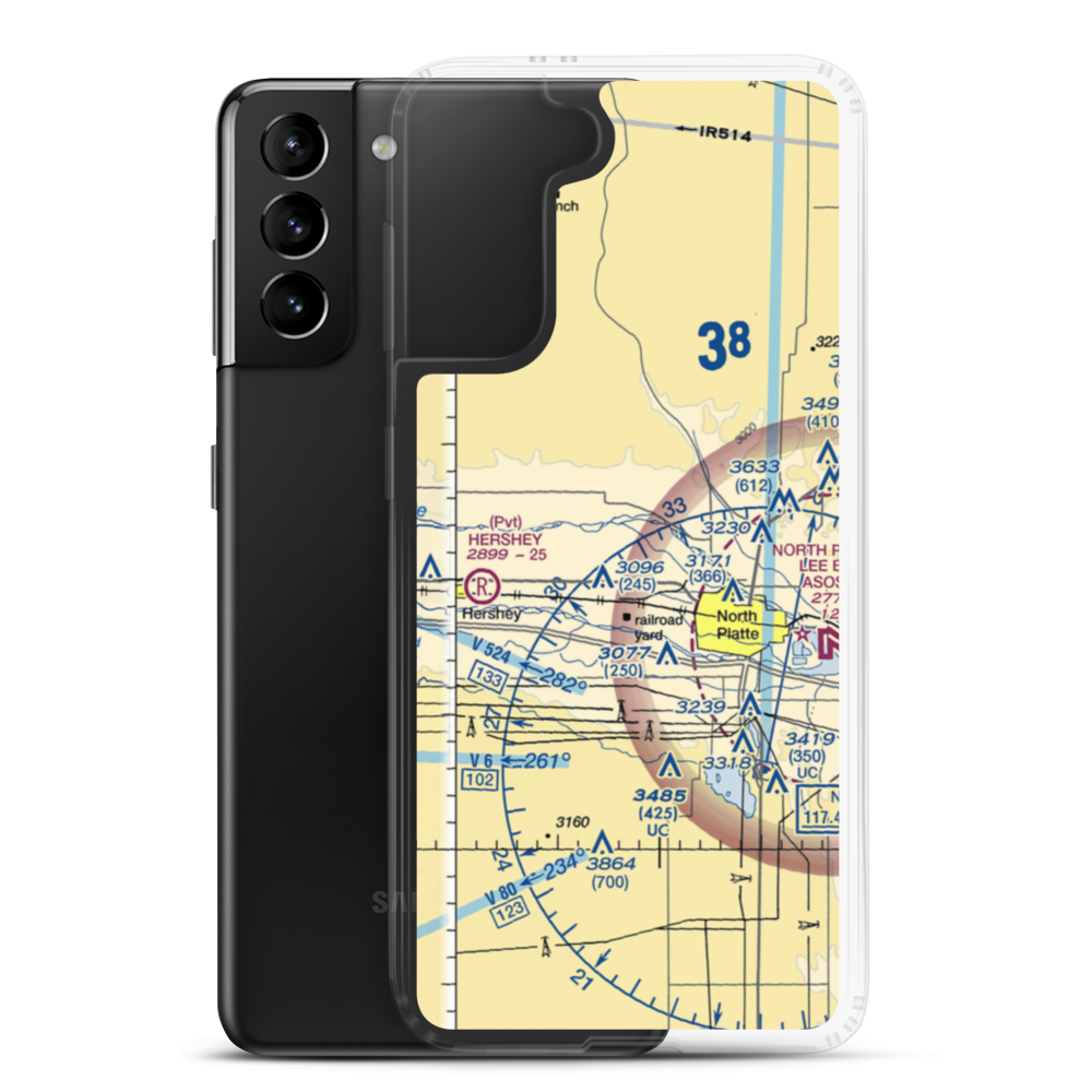 Orr Field (NE25) VFR Sectional Samsung Case Samsung Galaxy S21 Plus model shown