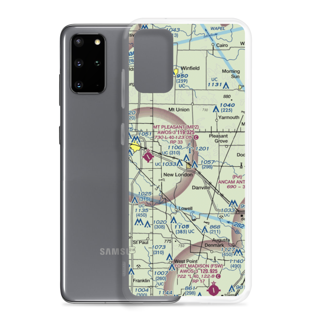 Orr-Port Airport (IA22) VFR Sectional Samsung Case Samsung Galaxy S20 Plus model shown