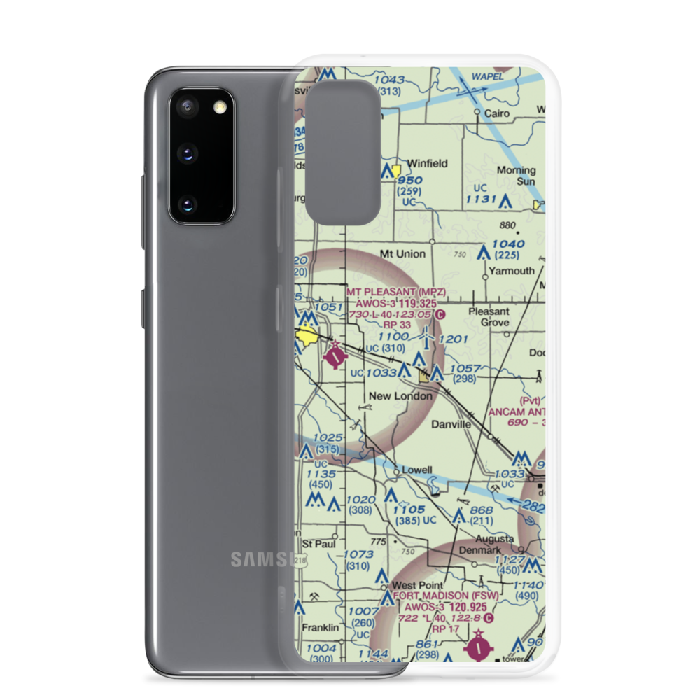 Orr-Port Airport (IA22) VFR Sectional Samsung Case Samsung Galaxy S20 model shown