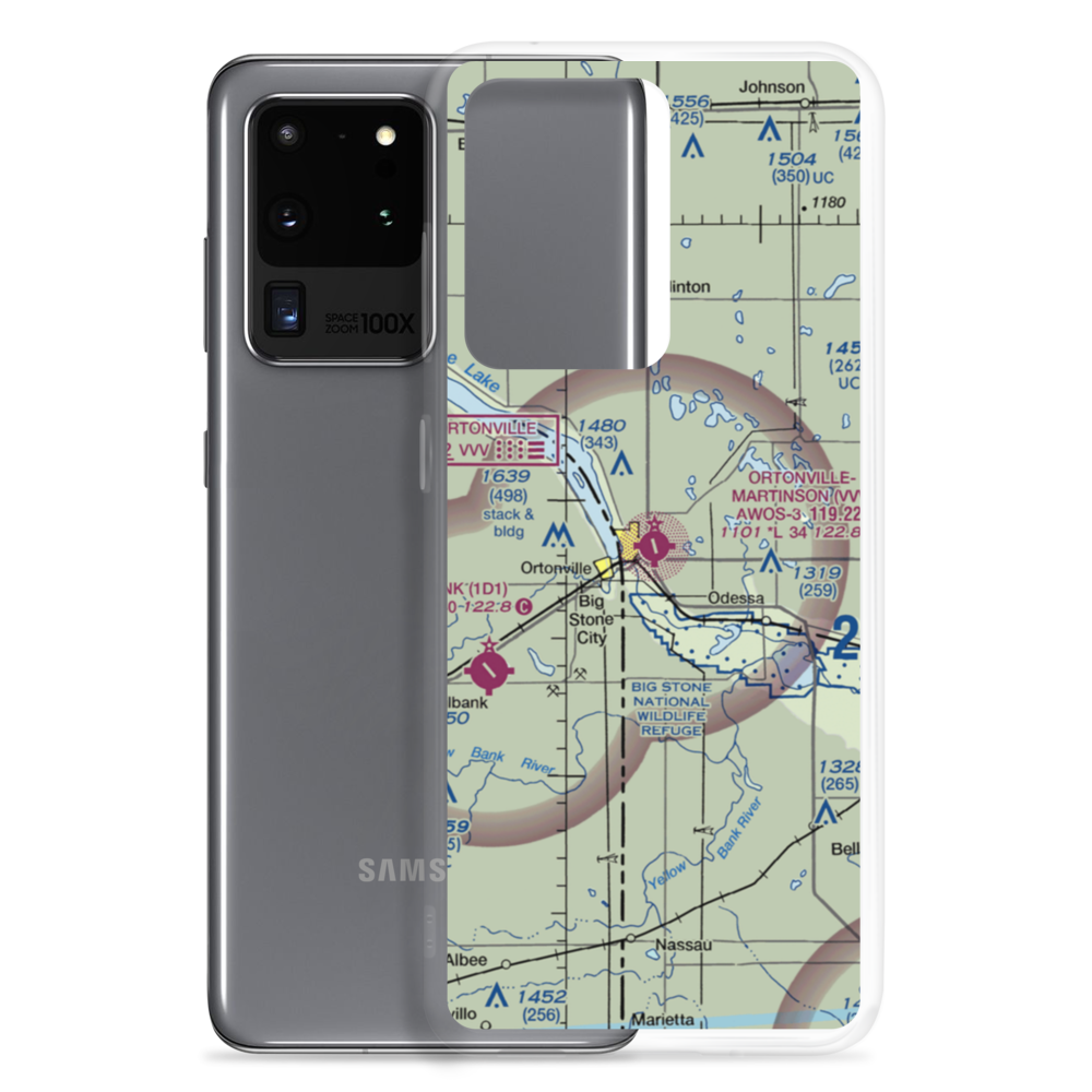 Ortonville Municipal Martinson Field (VVV) VFR Sectional Samsung Case Samsung Galaxy S20 Ultra model shown