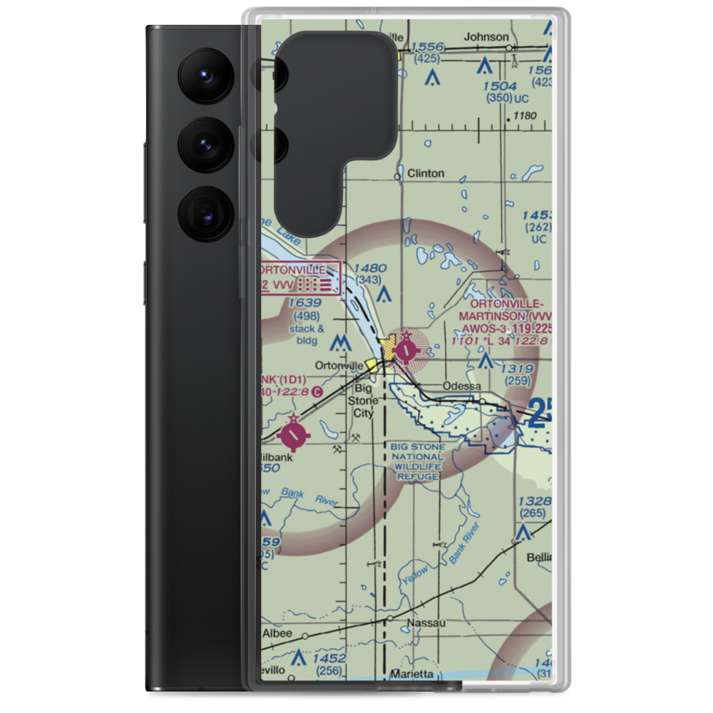Ortonville Municipal Martinson Field (VVV) VFR Sectional Samsung Case Samsung Galaxy S22 Ultra model shown