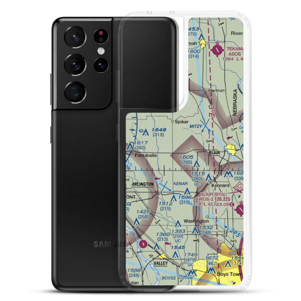 Orum Aerodrome (86NE) VFR Sectional Samsung Case Samsung Galaxy S21 Ultra model shown