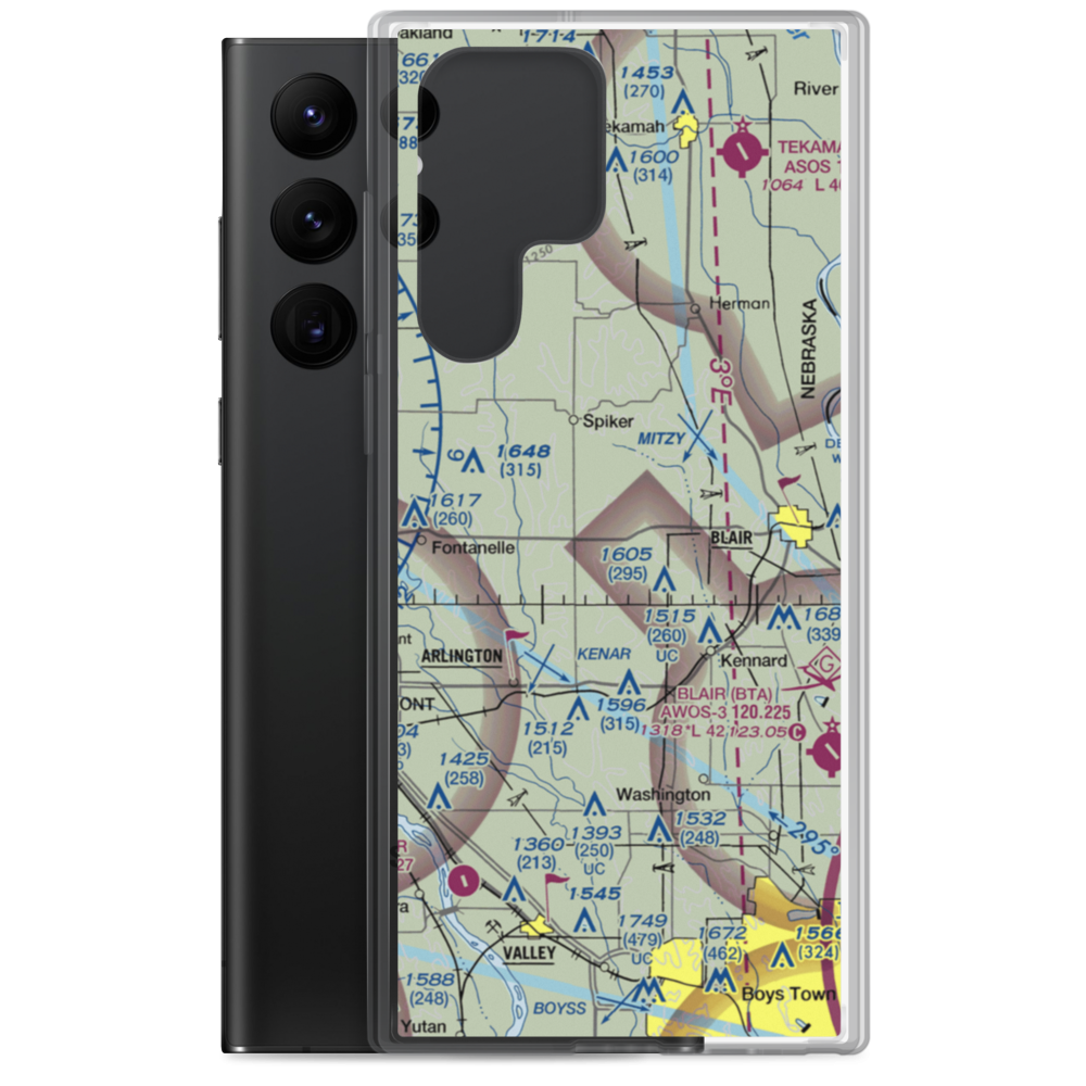 Orum Aerodrome (86NE) VFR Sectional Samsung Case Samsung Galaxy S22 Ultra model shown