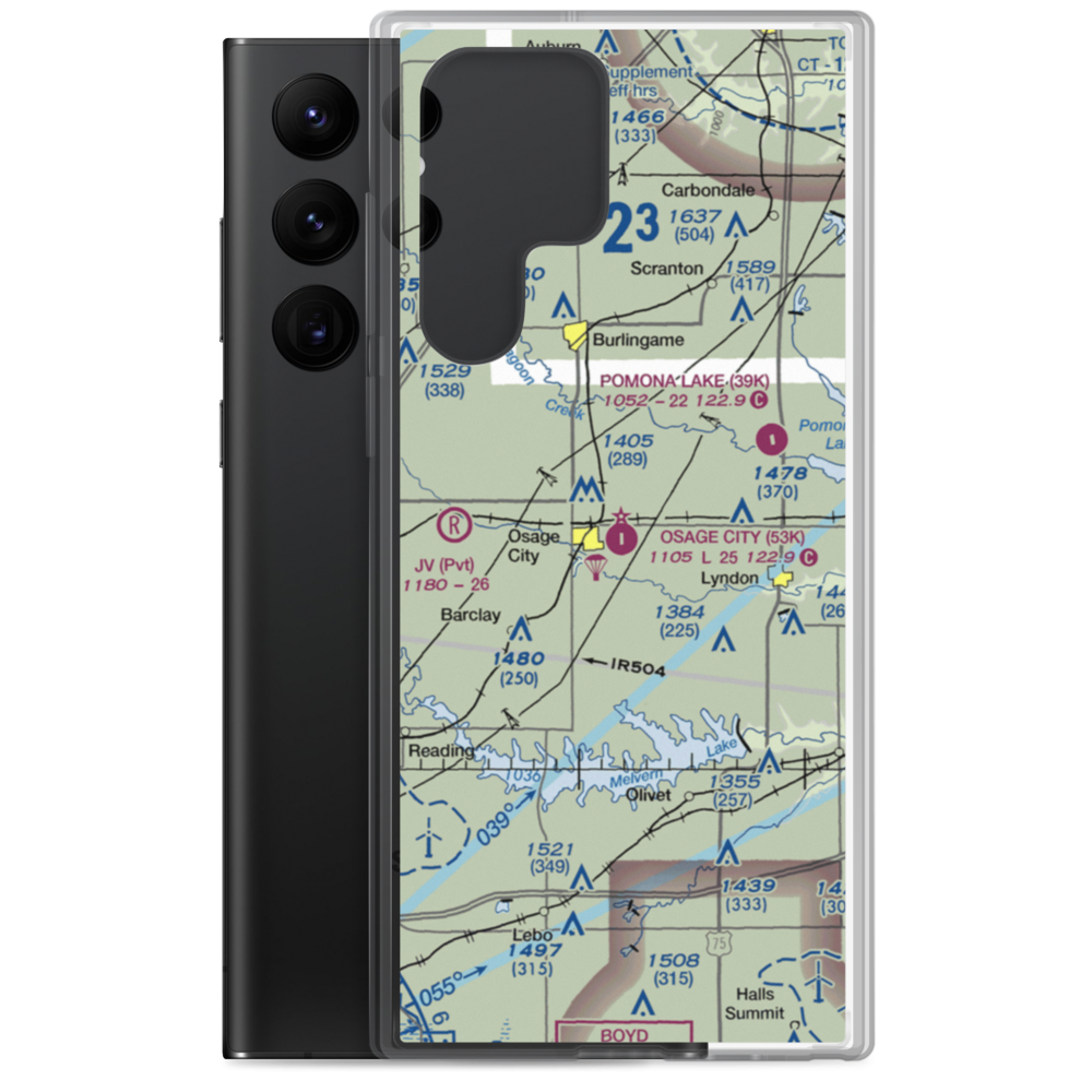 Osage City Municipal Airport (53K) VFR Sectional Samsung Case Samsung Galaxy S22 Ultra model shown