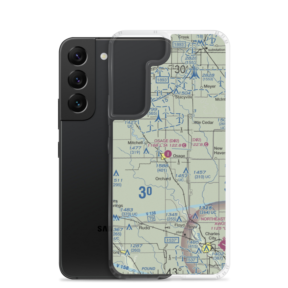 Osage Municipal Airport (D02) VFR Sectional Samsung Case Samsung Galaxy S22 model shown