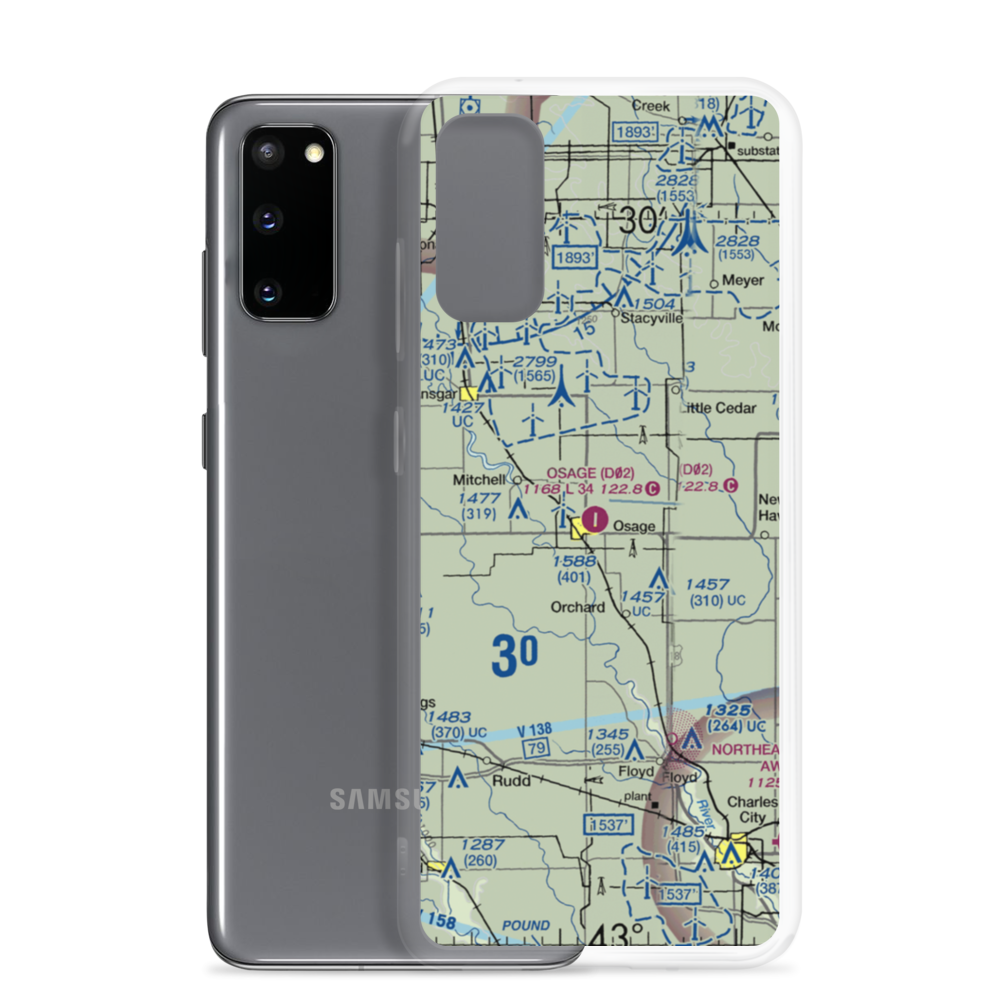 Osage Municipal Airport (D02) VFR Sectional Samsung Case Samsung Galaxy S20 model shown