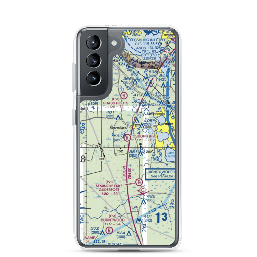 Osborn Airfield (02FA) VFR Sectional Samsung Case Samsung Galaxy S21 model shown