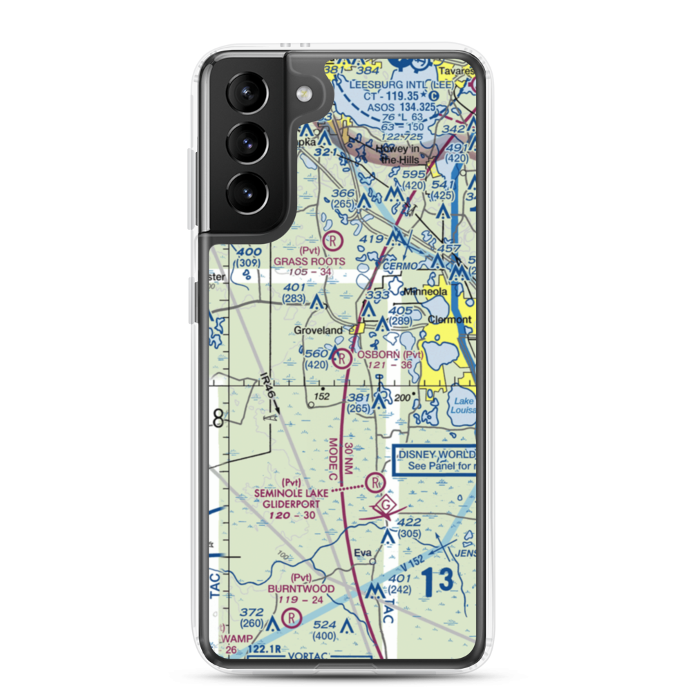 Osborn Airfield (02FA) VFR Sectional Samsung Case Samsung Galaxy S21 Plus model shown