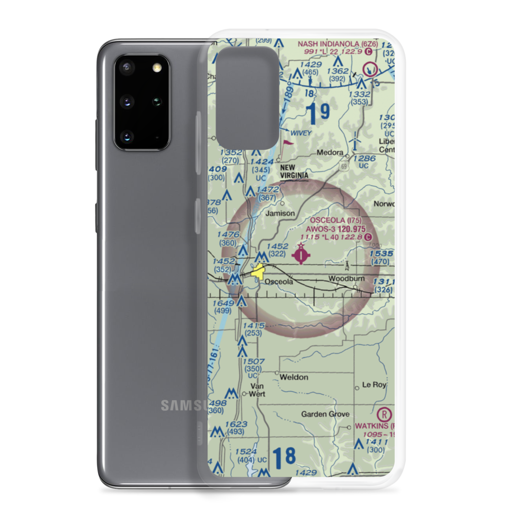 Osceola Municipal Airport (I75) VFR Sectional Samsung Case Samsung Galaxy S20 Plus model shown