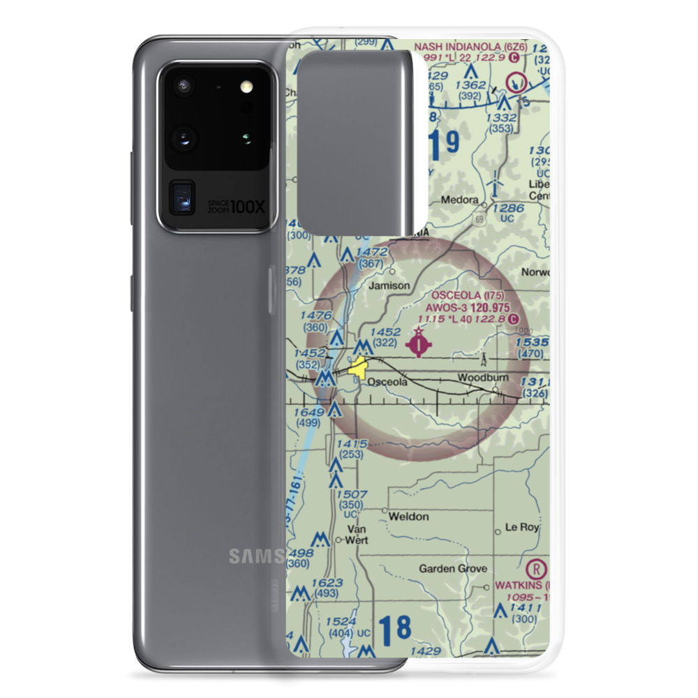 Osceola Municipal Airport (I75) VFR Sectional Samsung Case Samsung Galaxy S20 Ultra model shown