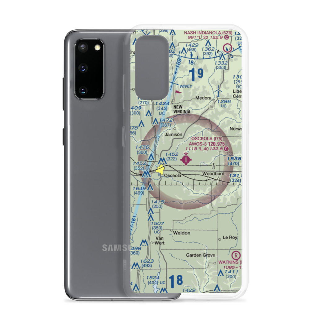 Osceola Municipal Airport (I75) VFR Sectional Samsung Case Samsung Galaxy S20 model shown
