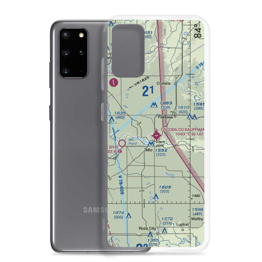 Oscoda County Airport (51M) VFR Sectional Samsung Case Samsung Galaxy S20 Plus model shown