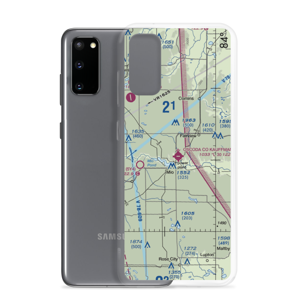 Oscoda County Airport (51M) VFR Sectional Samsung Case Samsung Galaxy S20 model shown