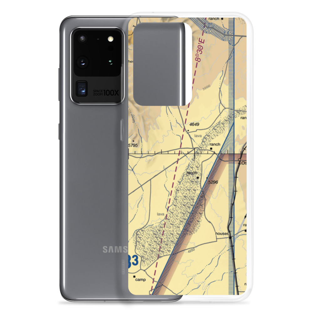 Oscura Army Air Field Aux Airport (80E) VFR Sectional Samsung Case Samsung Galaxy S20 Ultra model shown