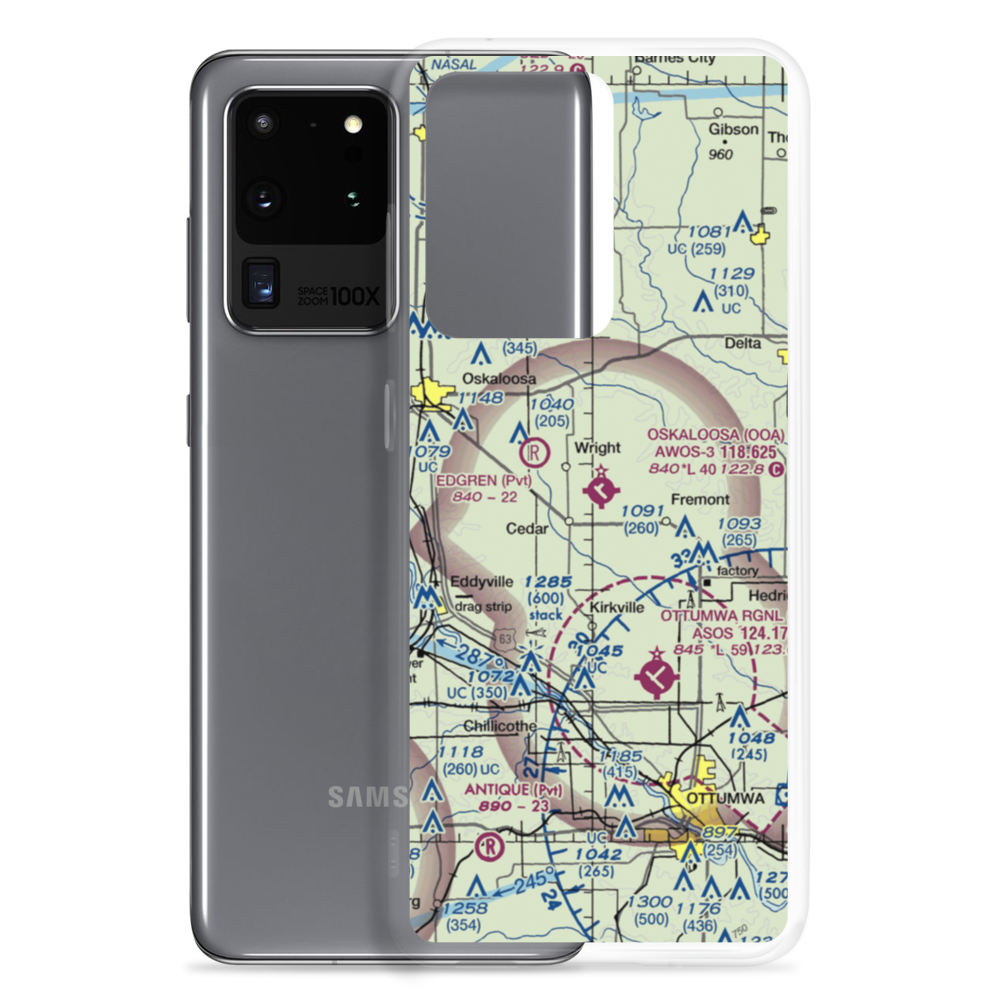 Oskaloosa Municipal Airport (OOA) VFR Sectional Samsung Case Samsung Galaxy S20 Ultra model shown