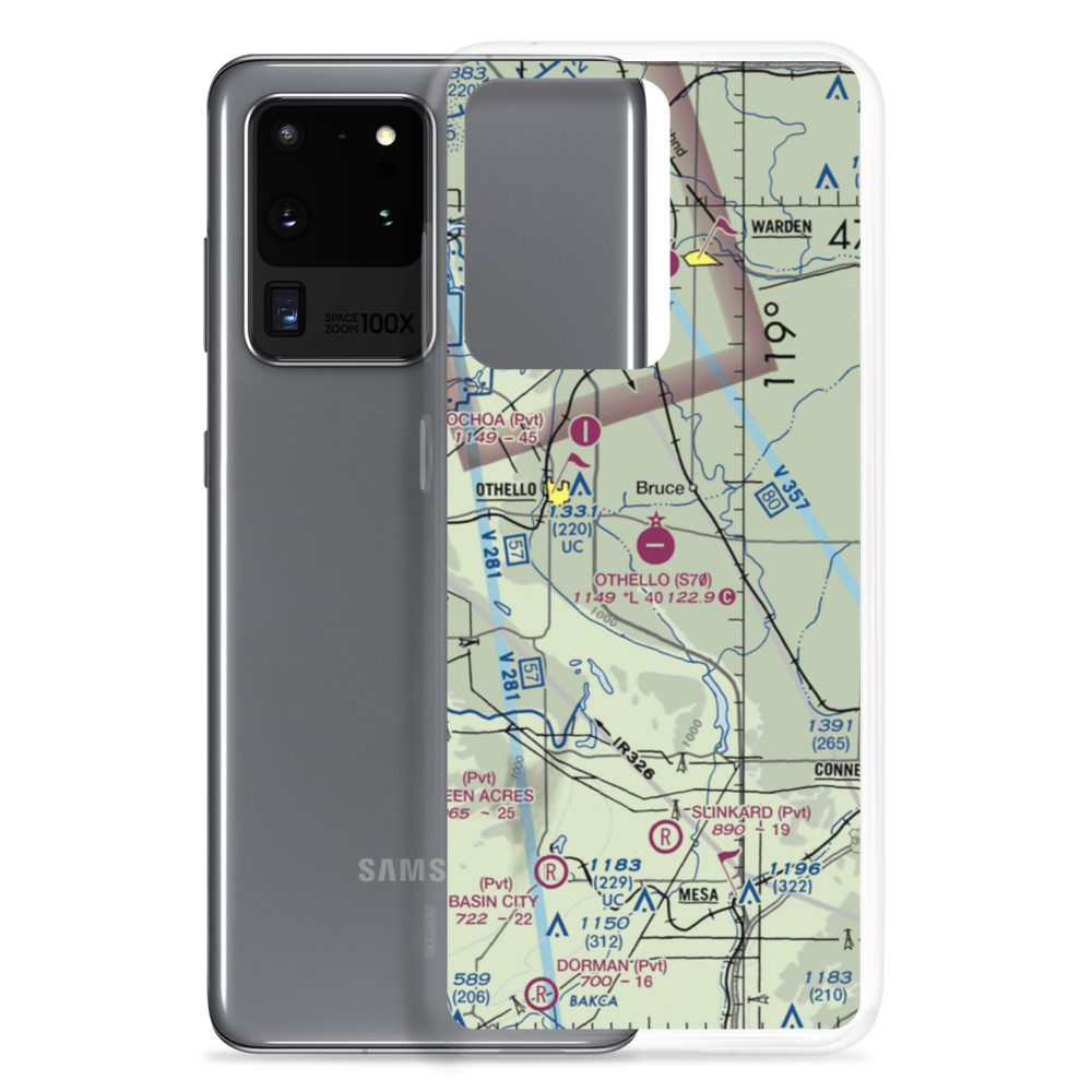 Othello Municipal Airport (S70) VFR Sectional Samsung Case Samsung Galaxy S20 Ultra model shown