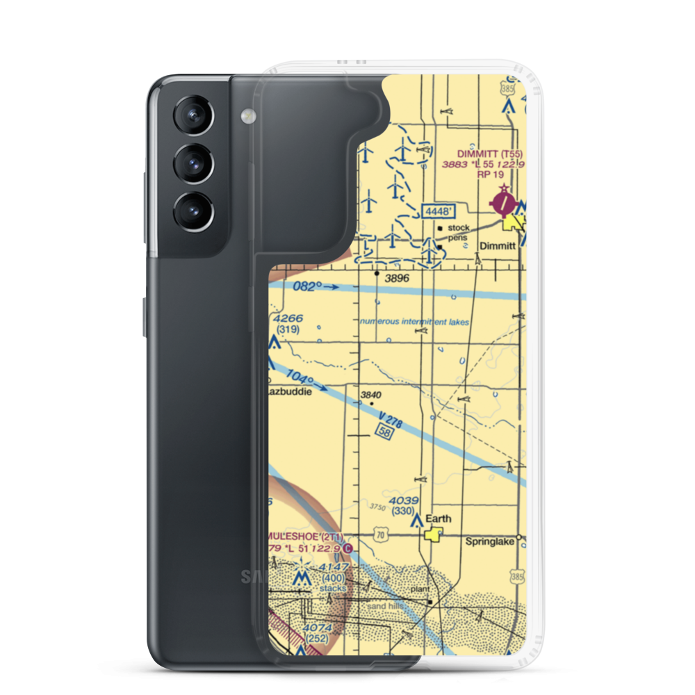 Ott Farms Airport (7TS8) VFR Sectional Samsung Case Samsung Galaxy S21 model shown
