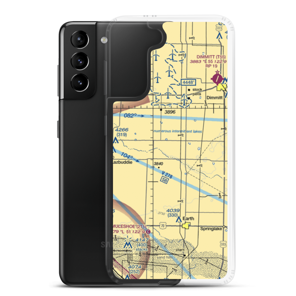 Ott Farms Airport (7TS8) VFR Sectional Samsung Case Samsung Galaxy S21 Plus model shown