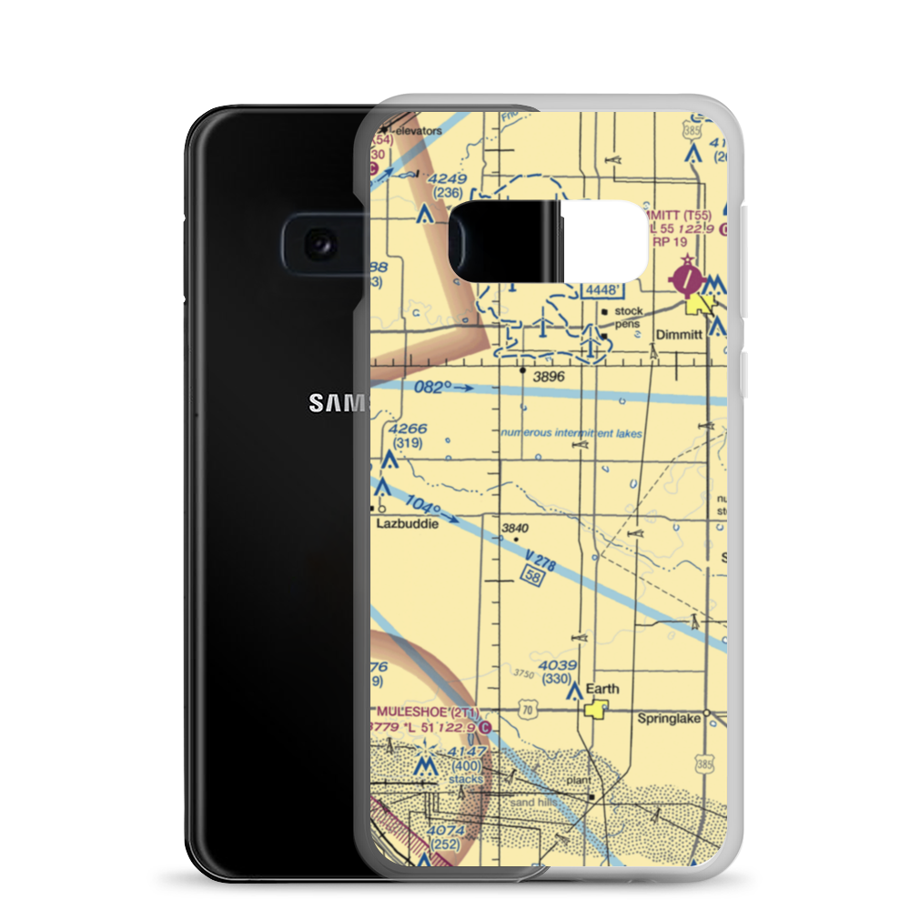 Ott Farms Airport (7TS8) VFR Sectional Samsung Case Samsung Galaxy S10e model shown