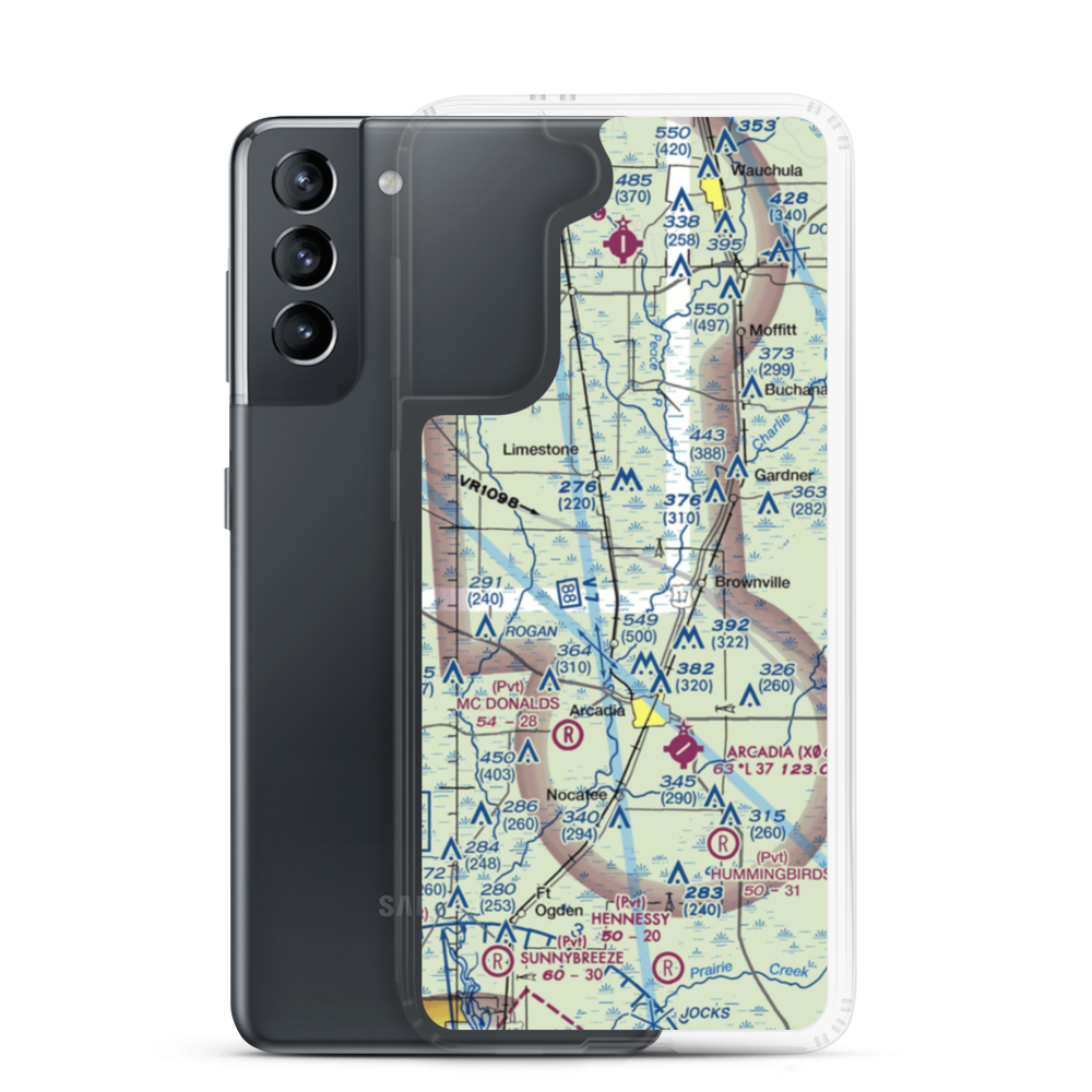 Ott's Landing Airport (0FA1) VFR Sectional Samsung Case Samsung Galaxy S21 model shown