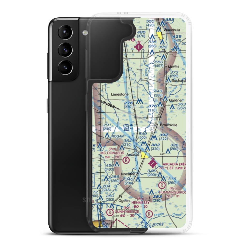Ott's Landing Airport (0FA1) VFR Sectional Samsung Case Samsung Galaxy S21 Plus model shown