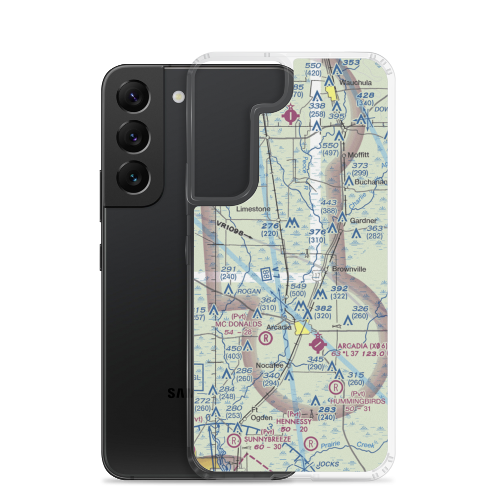 Ott's Landing Airport (0FA1) VFR Sectional Samsung Case Samsung Galaxy S22 model shown