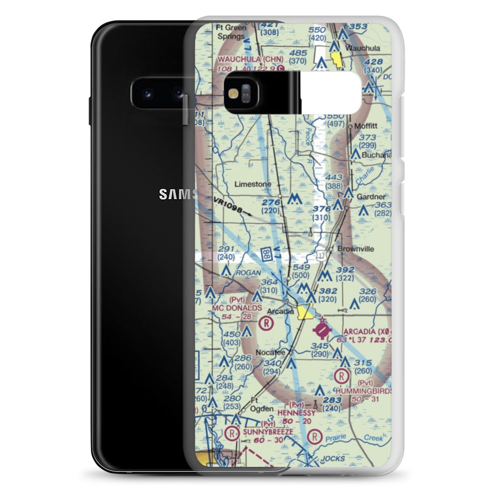 Ott's Landing Airport (0FA1) VFR Sectional Samsung Case Samsung Galaxy S10+ model shown