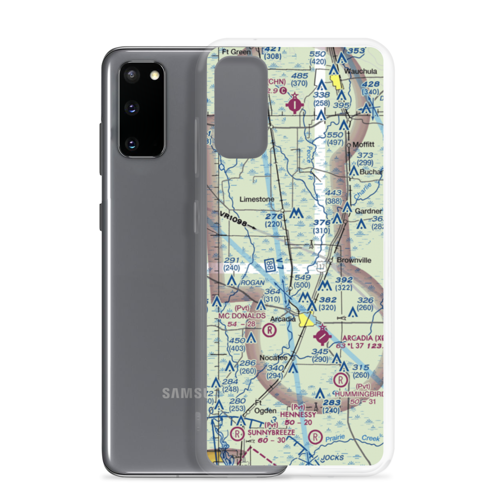 Ott's Landing Airport (0FA1) VFR Sectional Samsung Case Samsung Galaxy S20 model shown