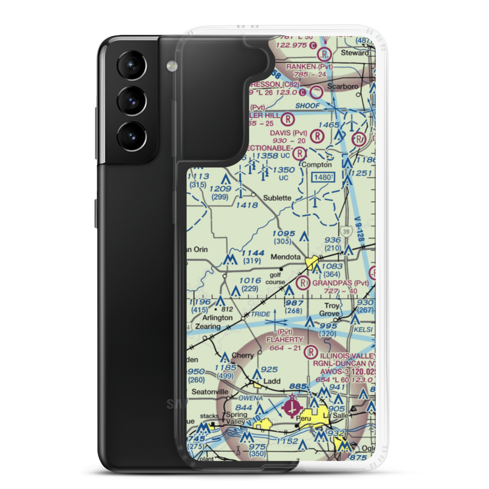 Otterbach Farm Airport (81LL) VFR Sectional Samsung Case Samsung Galaxy S21 Plus model shown