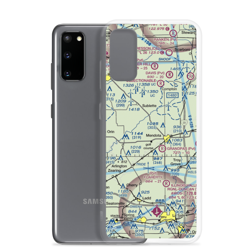 Otterbach Farm Airport (81LL) VFR Sectional Samsung Case Samsung Galaxy S20 model shown